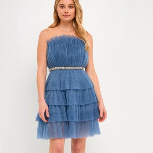 NWT Soft Blue Tulle Formal Dress from Endless Rose- Size XS - Picture 5 of 5
